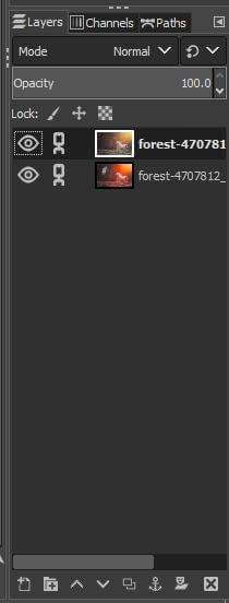 How to select multiple layers in Gimp 03