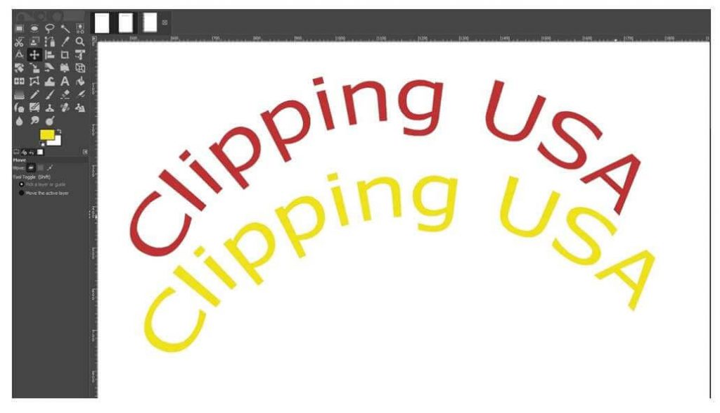 how to curve text in gimp 16